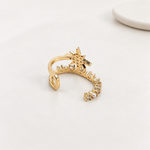 Star Pearl Ear Cuff, Gold or Silver, Single - product view