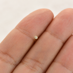 Zircon Solitaire Nose Stud, 20G, 8mm, Gold or Silver, 316L Stainless Steel, Single - Gold variant